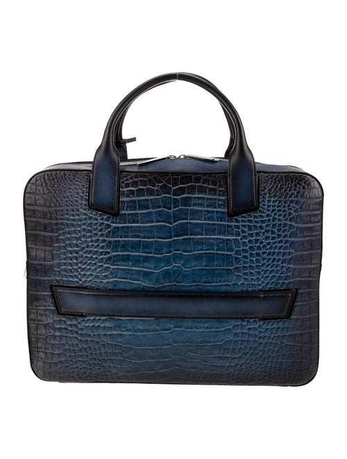 S.T. Dupont Embossed Leather Briefcase