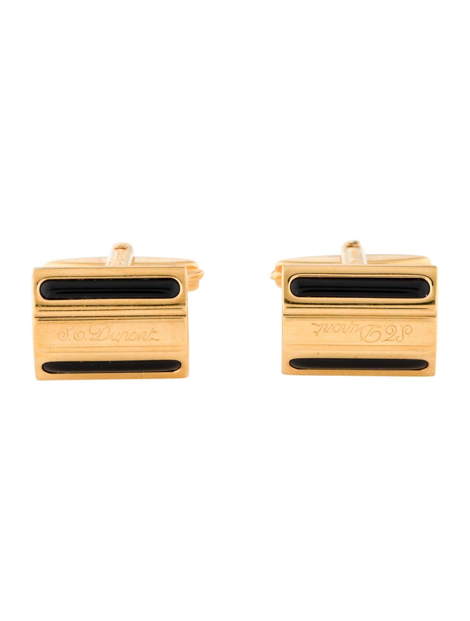 S.T. Dupont Enamel Logo Cufflinks