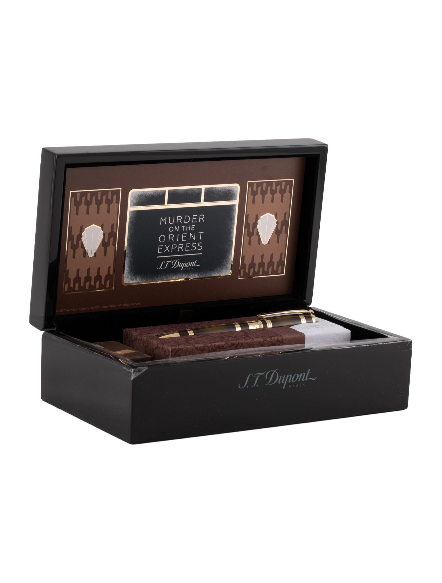 S.T. Dupont Limited Edition 'Murder on the Orient Express' Atelier Line D Ballpoint Pen Set w/ Tags