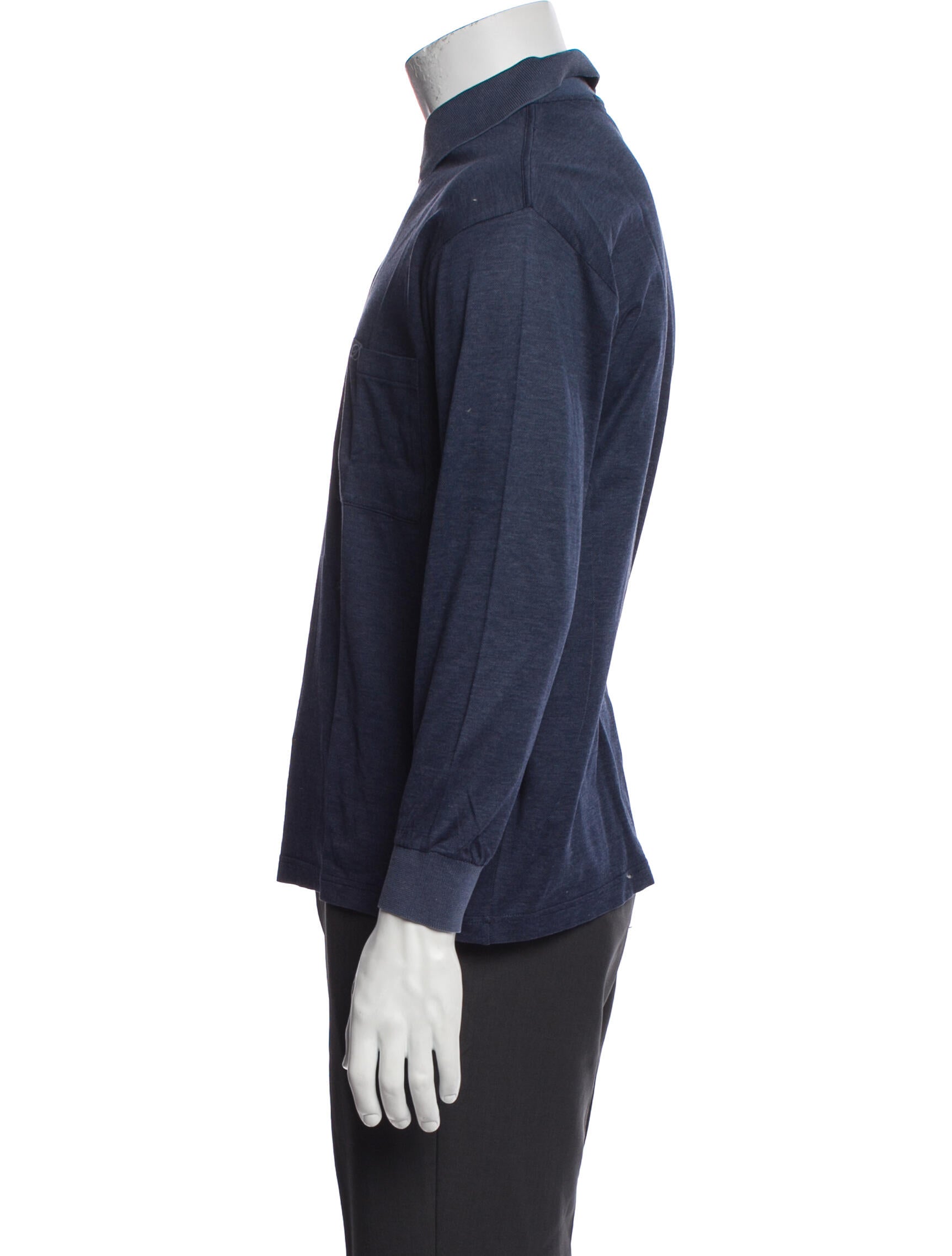 S.T. Dupont Crew Neck Long Sleeve Polo Shirt