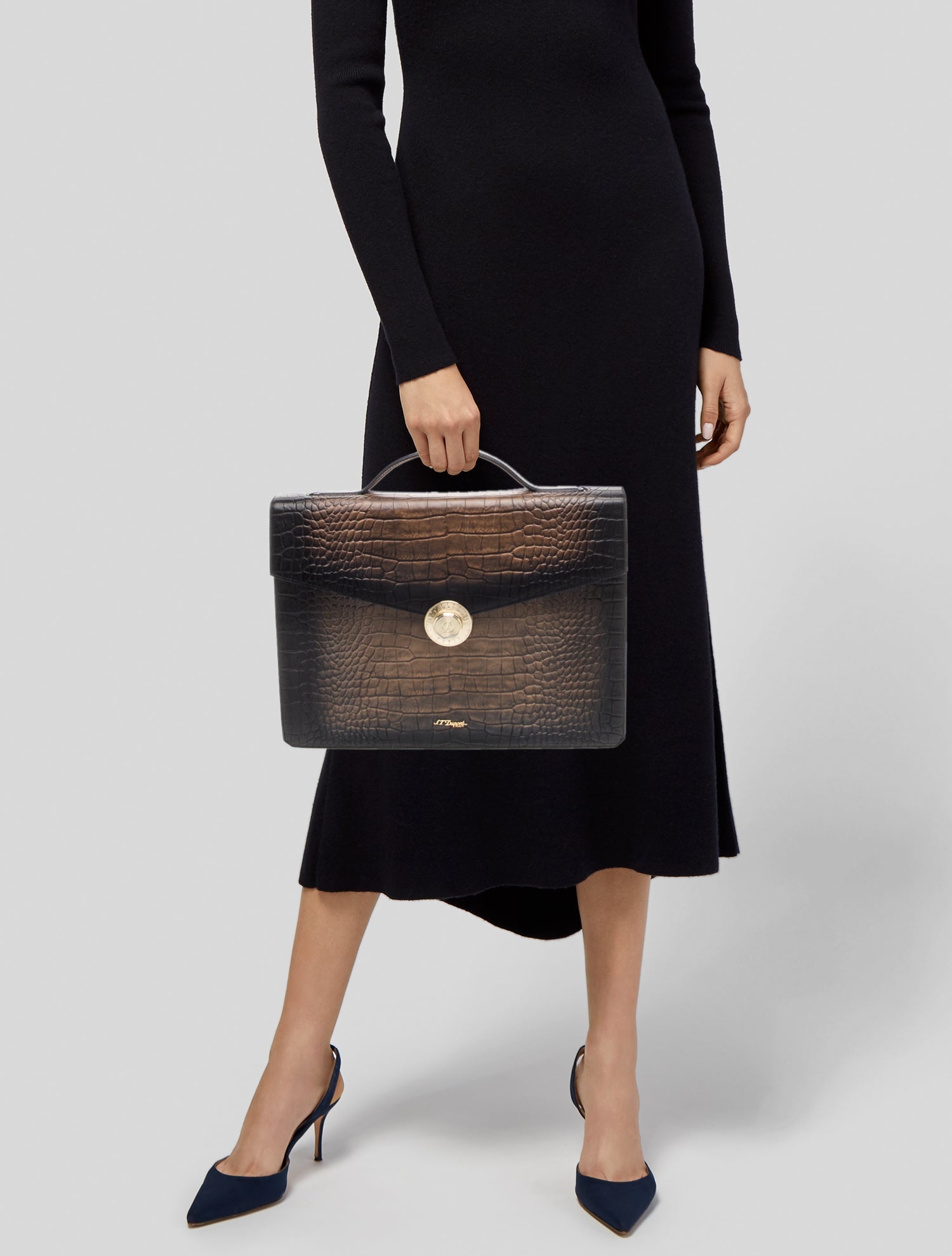 S.T. Dupont Leather Briefcase