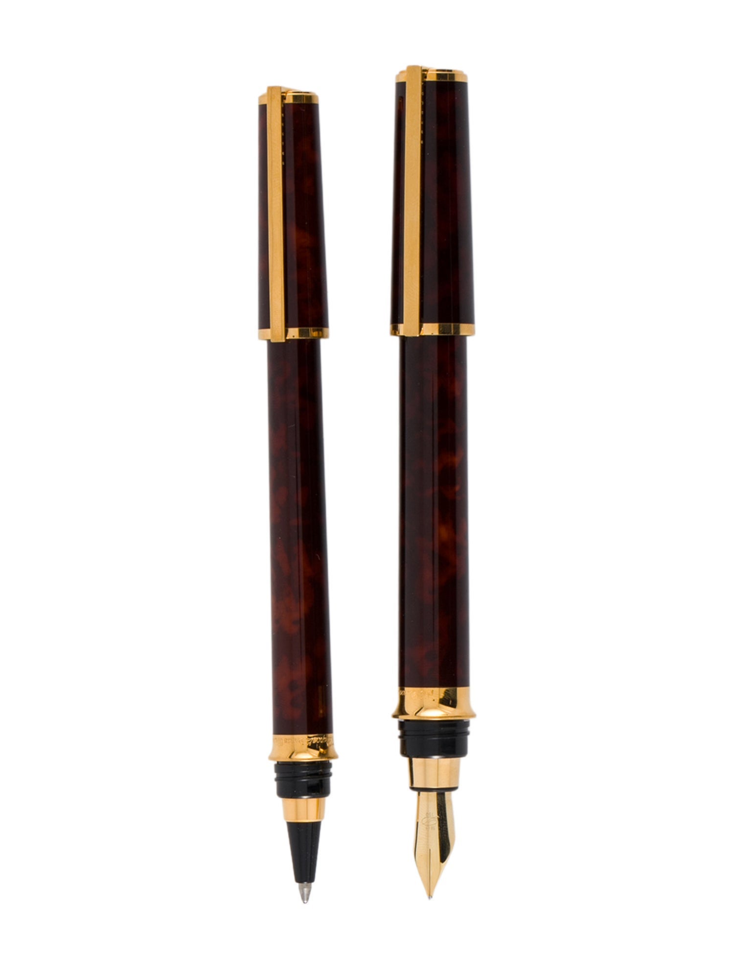 S.T. Dupont Laque De Chine Fountain Pen and Rollerball Pen Set