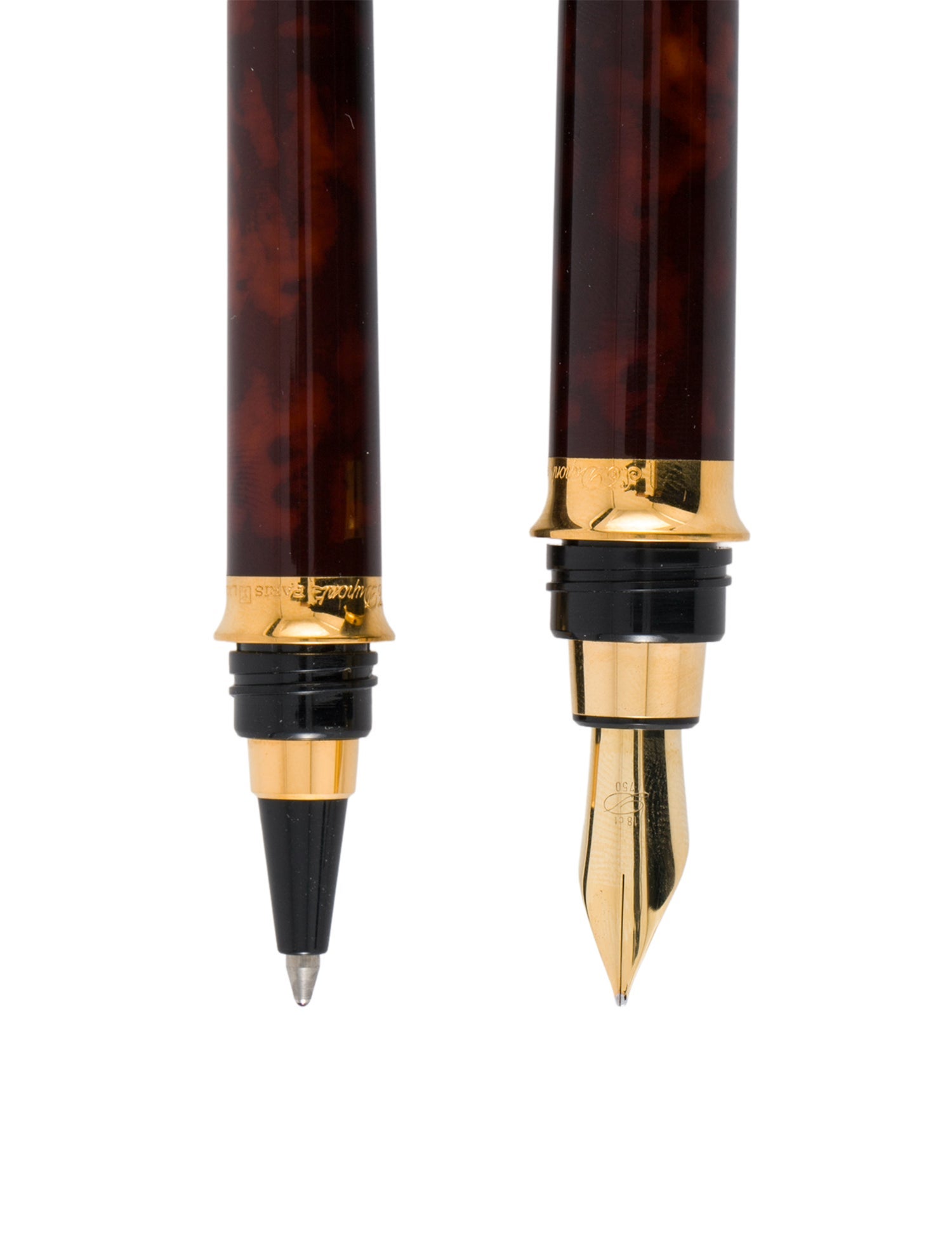 S.T. Dupont Laque De Chine Fountain Pen and Rollerball Pen Set