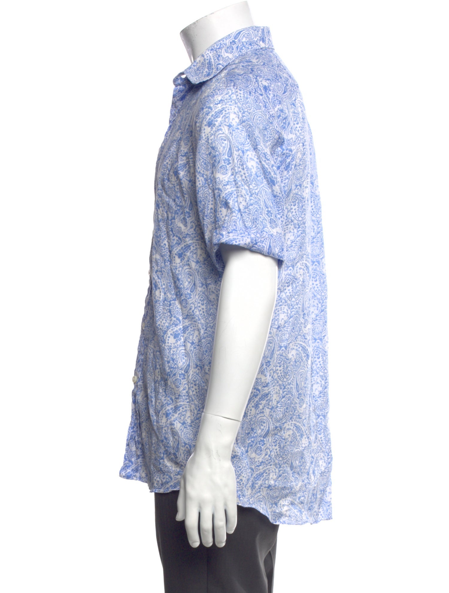 S.T. Dupont Paisley Print Short Sleeve Shirt