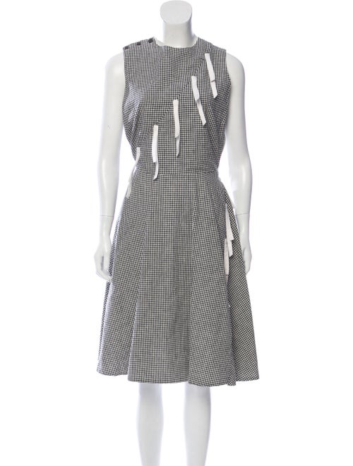 Sandy Liang Gingham Sleeveless Dress Black