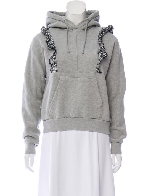 Sandy Liang Turtleneck Long Sleeve Sweatshirt Grey