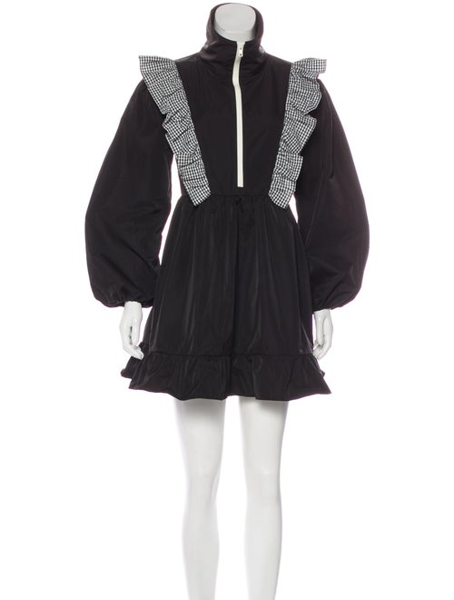 Sandy Liang Long Sleeve Mini Dress Black