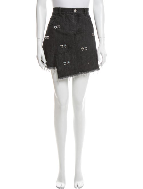 Sandy Liang Studded Accents Mini Skirt Black