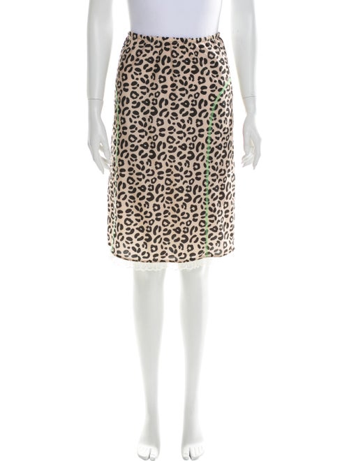 Sandy Liang Animal Print Knee-Length Skirt