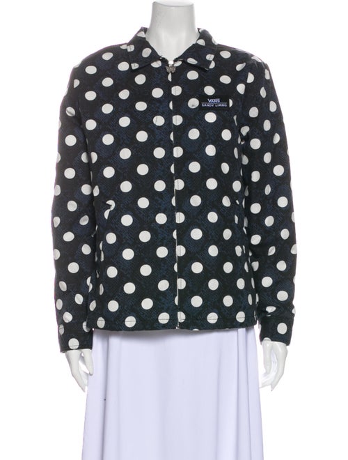 Sandy Liang Polka Dot Print Jacket Blue