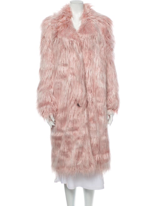 Sandy Liang Faux Fur Coat Pink