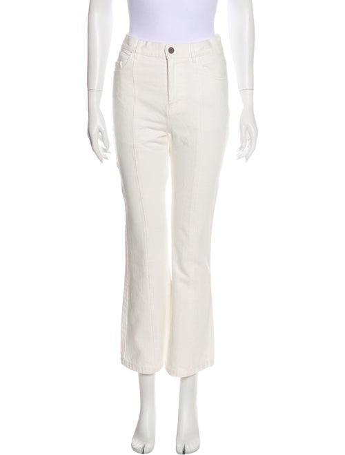 Sandy Liang High-Rise Wide Leg Jeans White