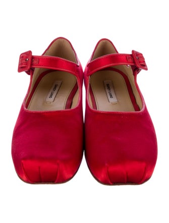 Sandy Liang Satin Mary Jane Flats