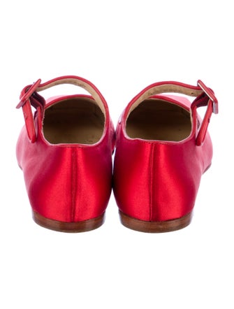 Sandy Liang Satin Mary Jane Flats