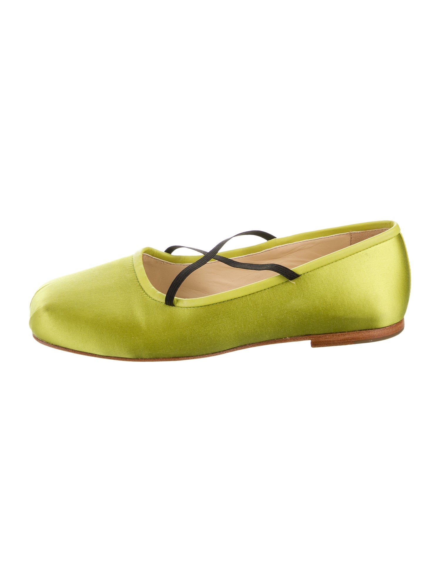 Sandy Liang Satin Mary Jane Flats