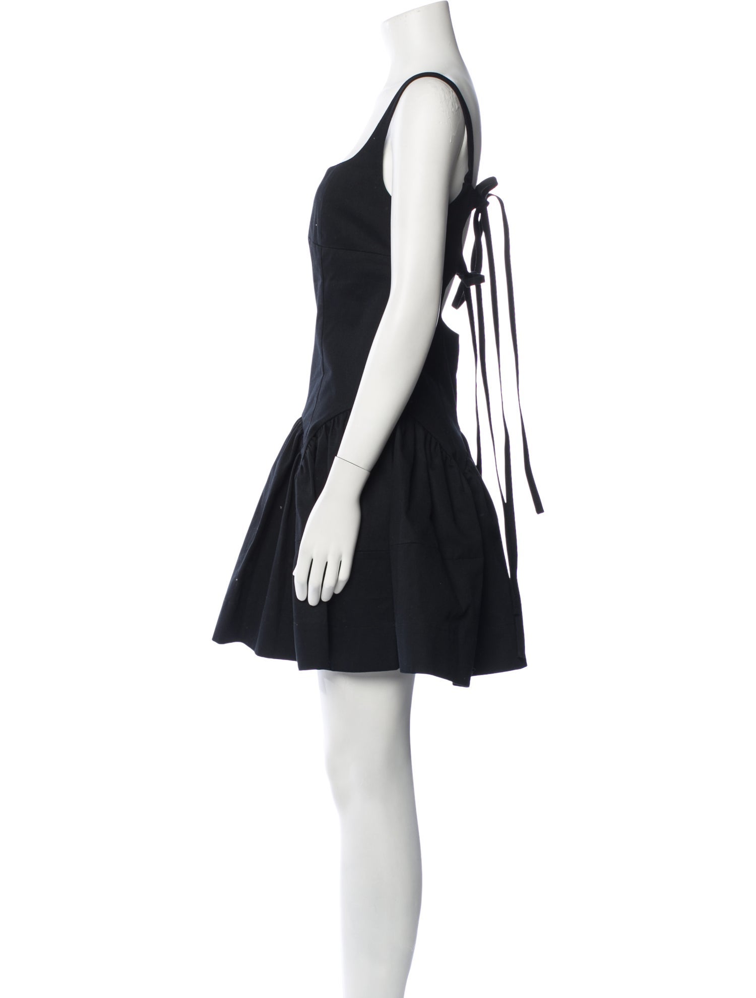 Sandy Liang Square Neckline Mini Dress