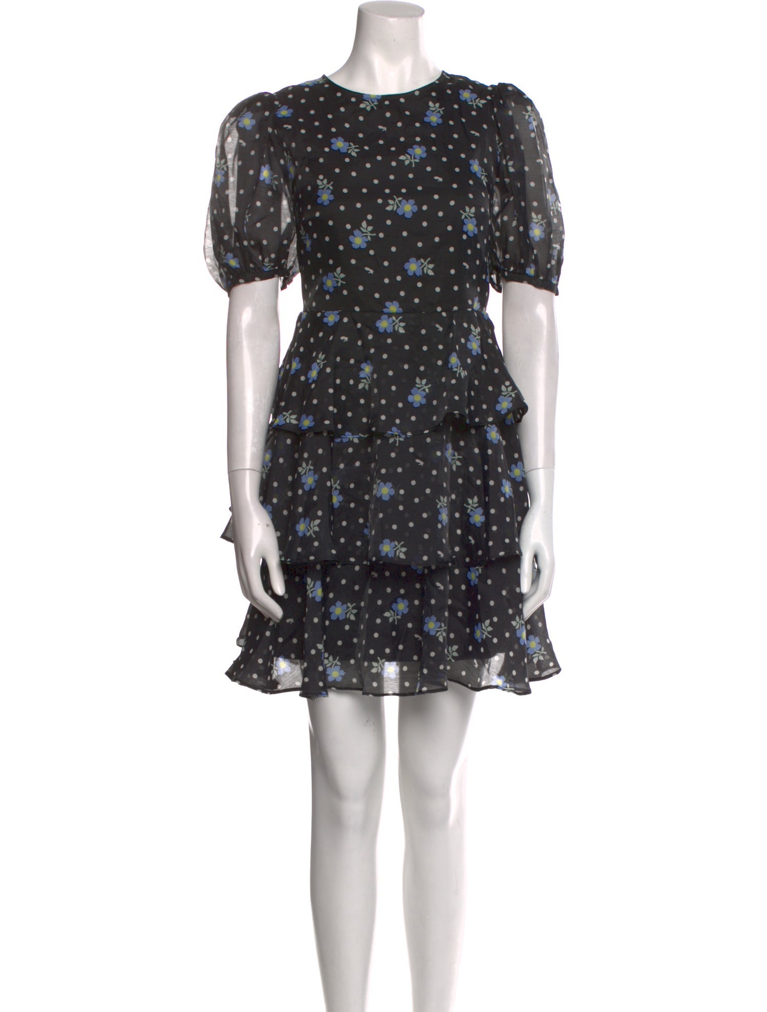 Sandy Liang Polka Dot Print Mini Dress