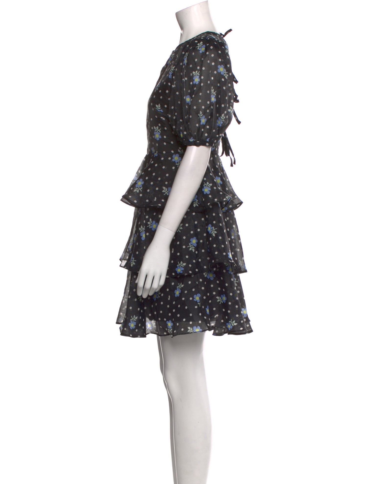 Sandy Liang Polka Dot Print Mini Dress