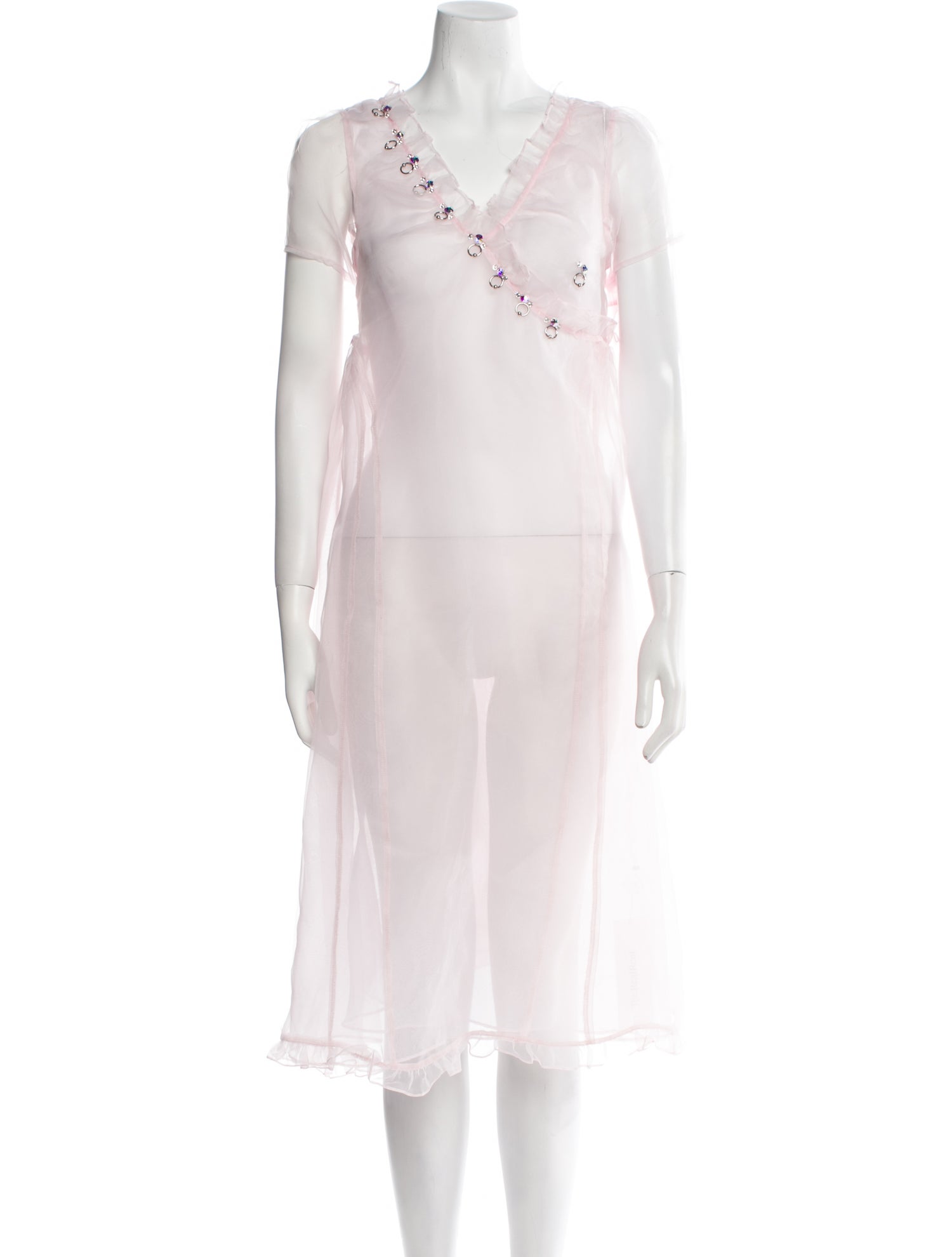 Sandy Liang V-Neck Midi Length Dress