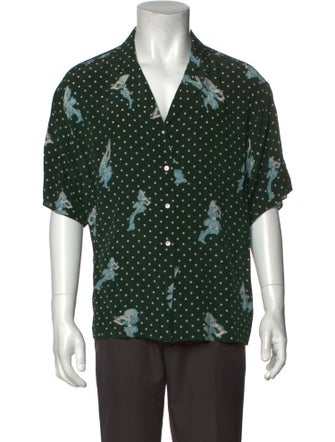 Sandy Liang Silk Polka Dot Print Shirt