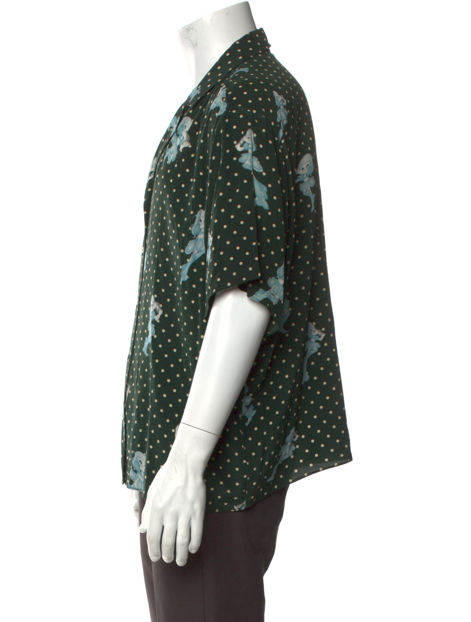 Sandy Liang Silk Polka Dot Print Shirt