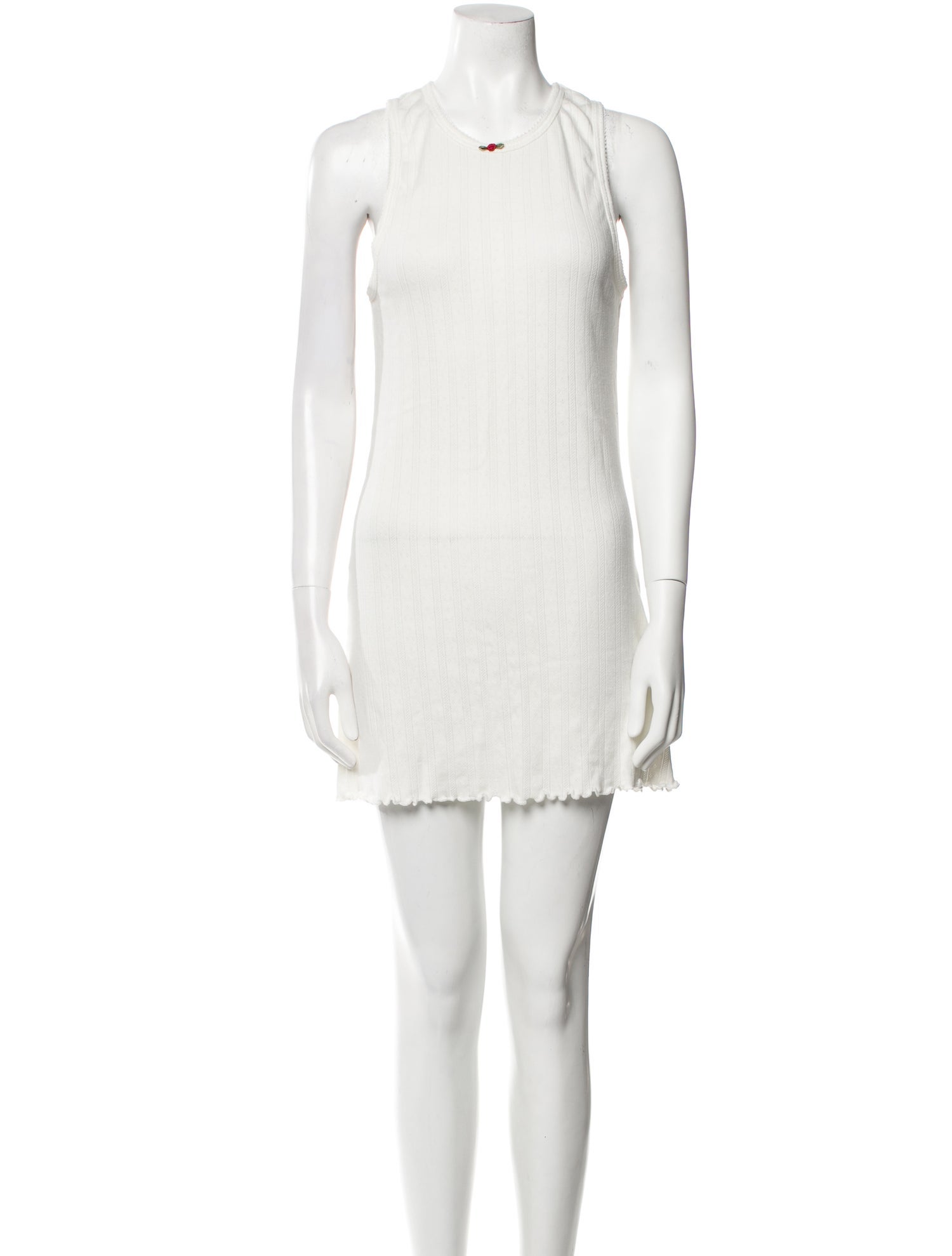 Sandy Liang Crew Neck Mini Dress