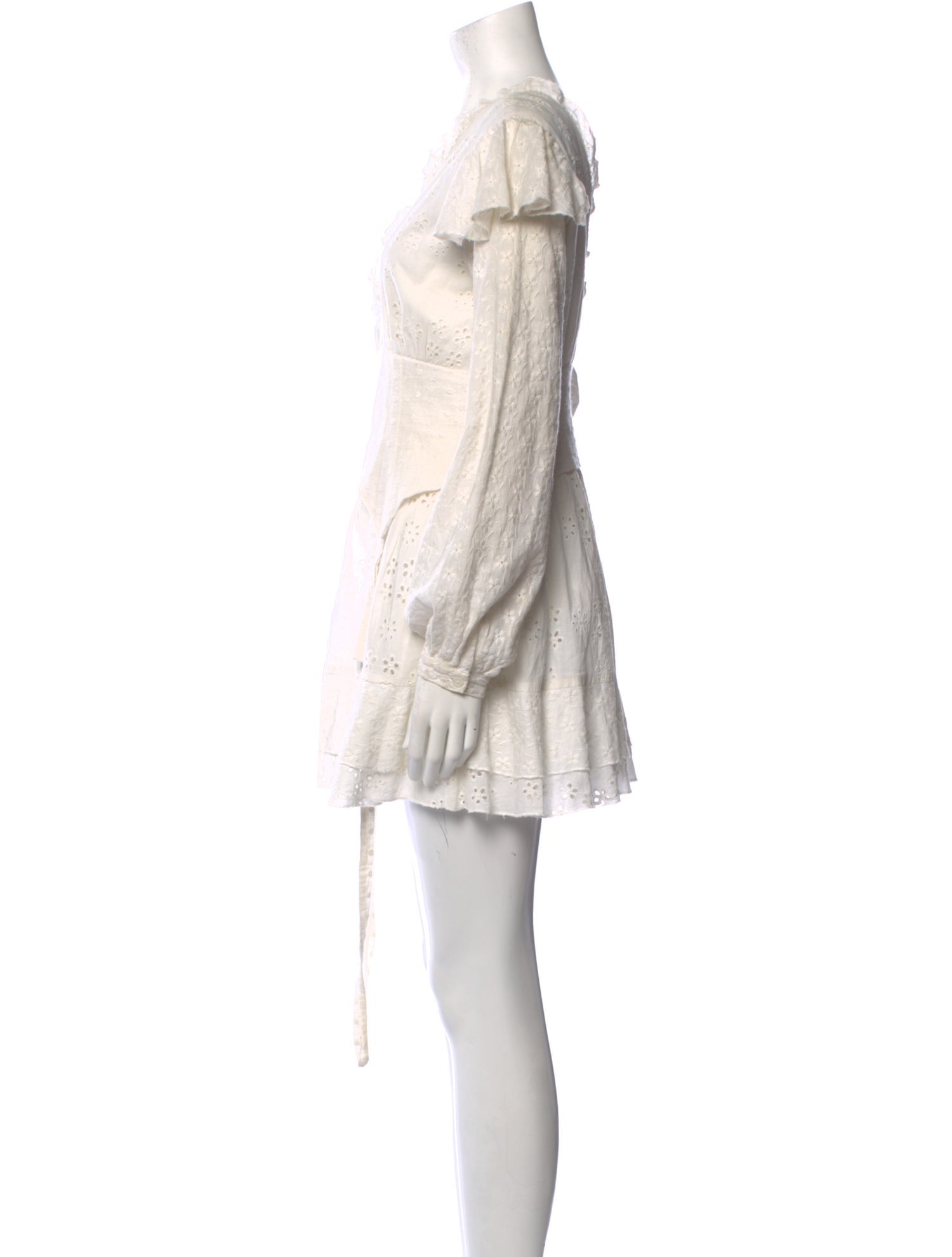 Sandy Liang Lace Pattern Mini Dress