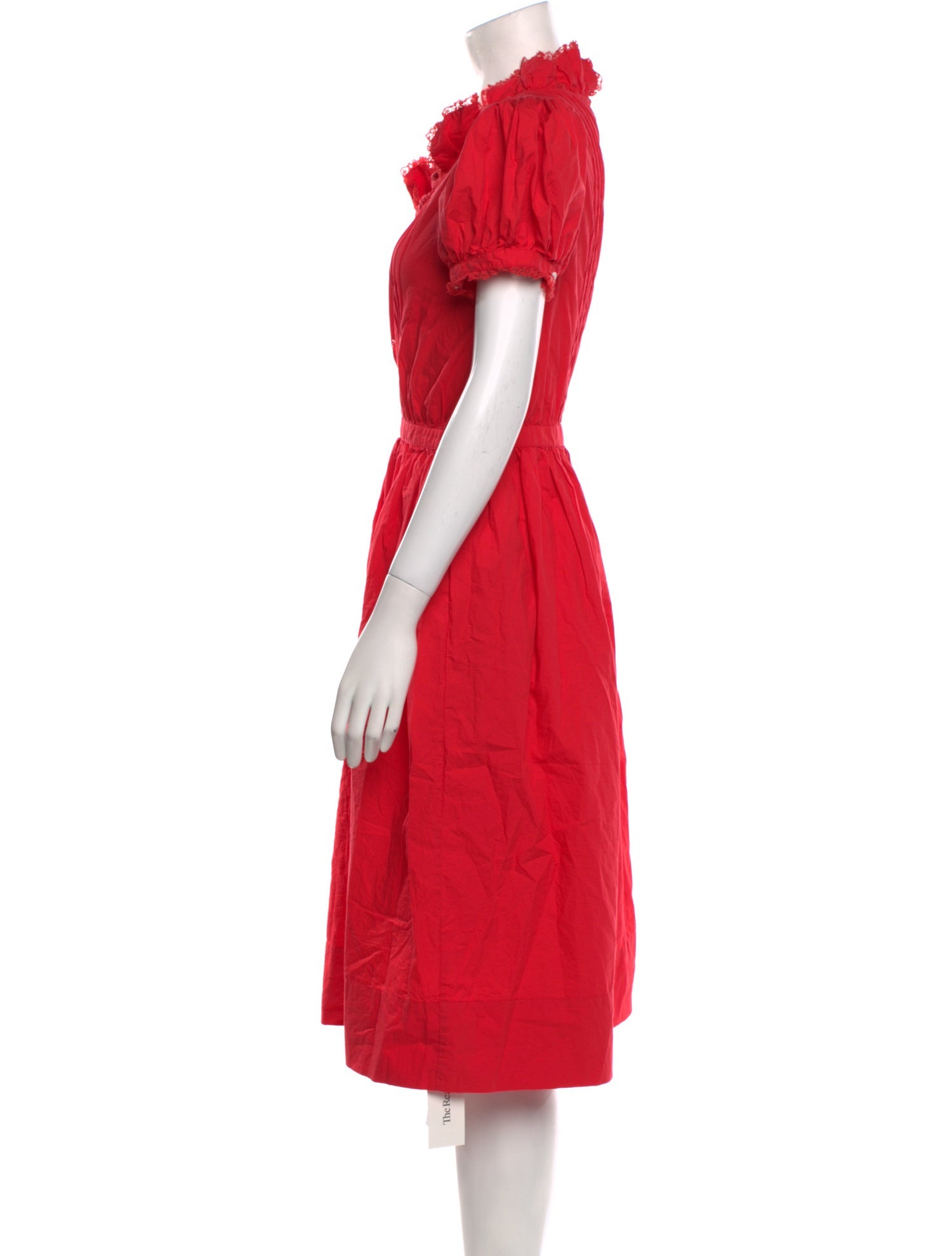 Sandy Liang Square Neckline Midi Length Dress