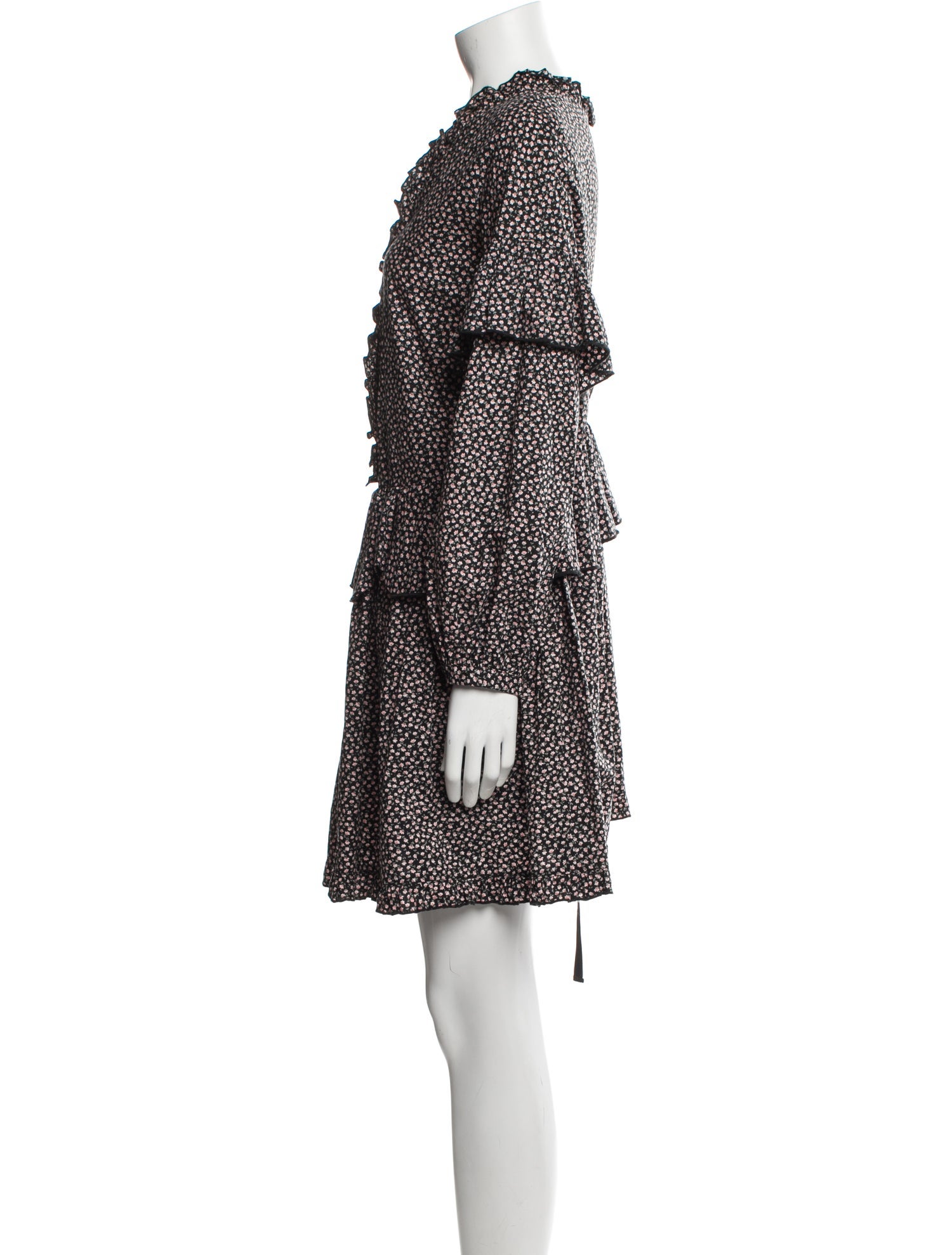 Sandy Liang Floral Print Mini Dress