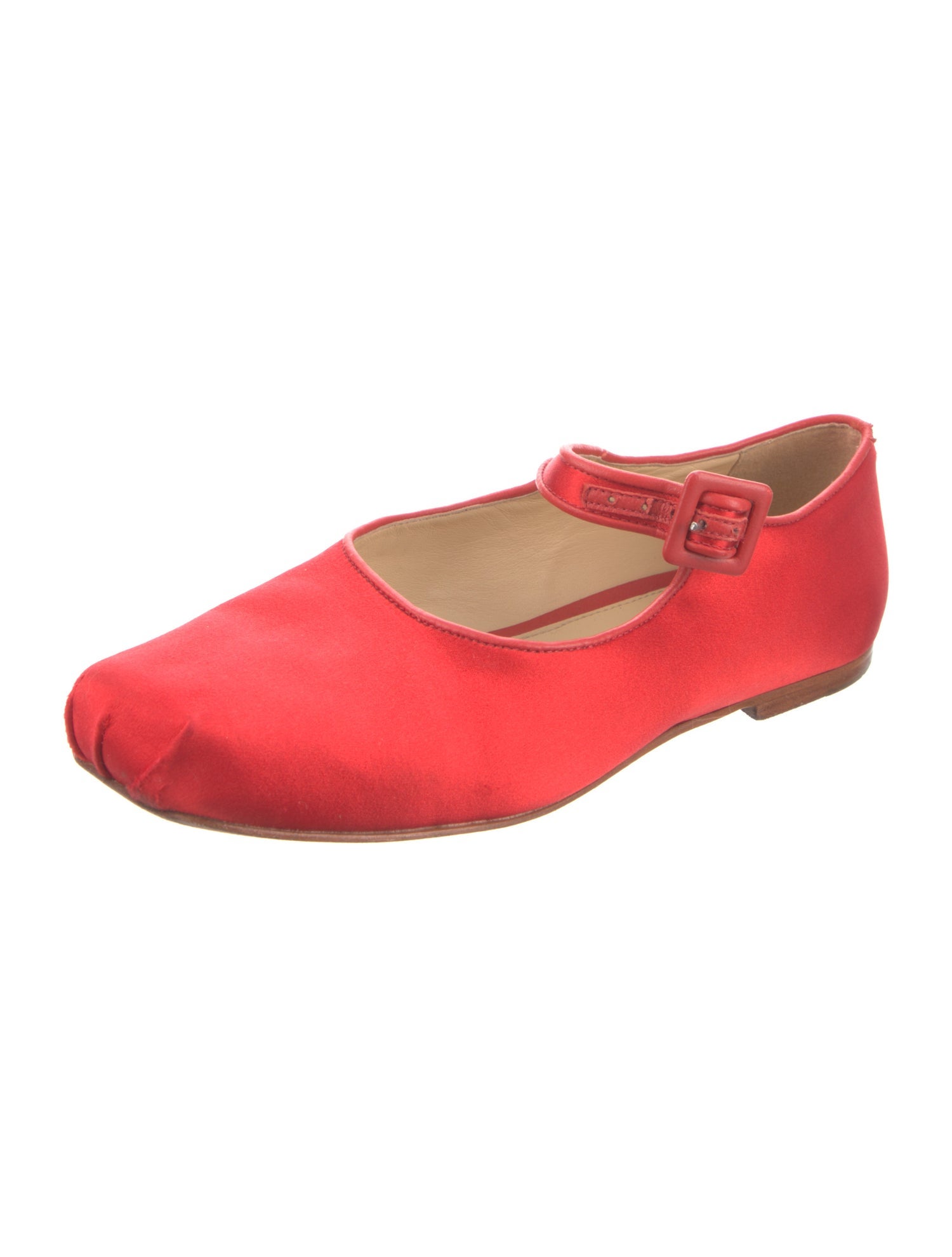 Sandy Liang Satin Mary Jane Flats