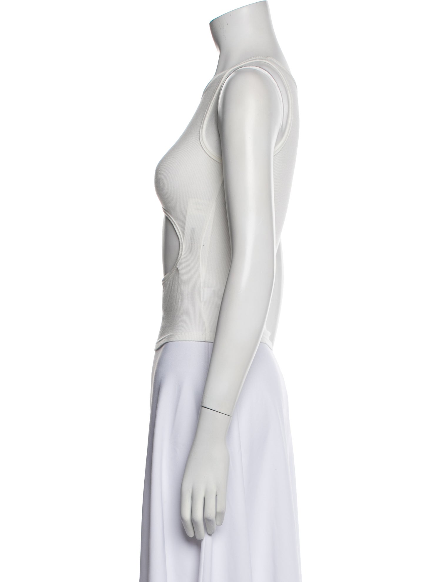 Sandy Liang Scoop Neck Sleeveless Crop Top