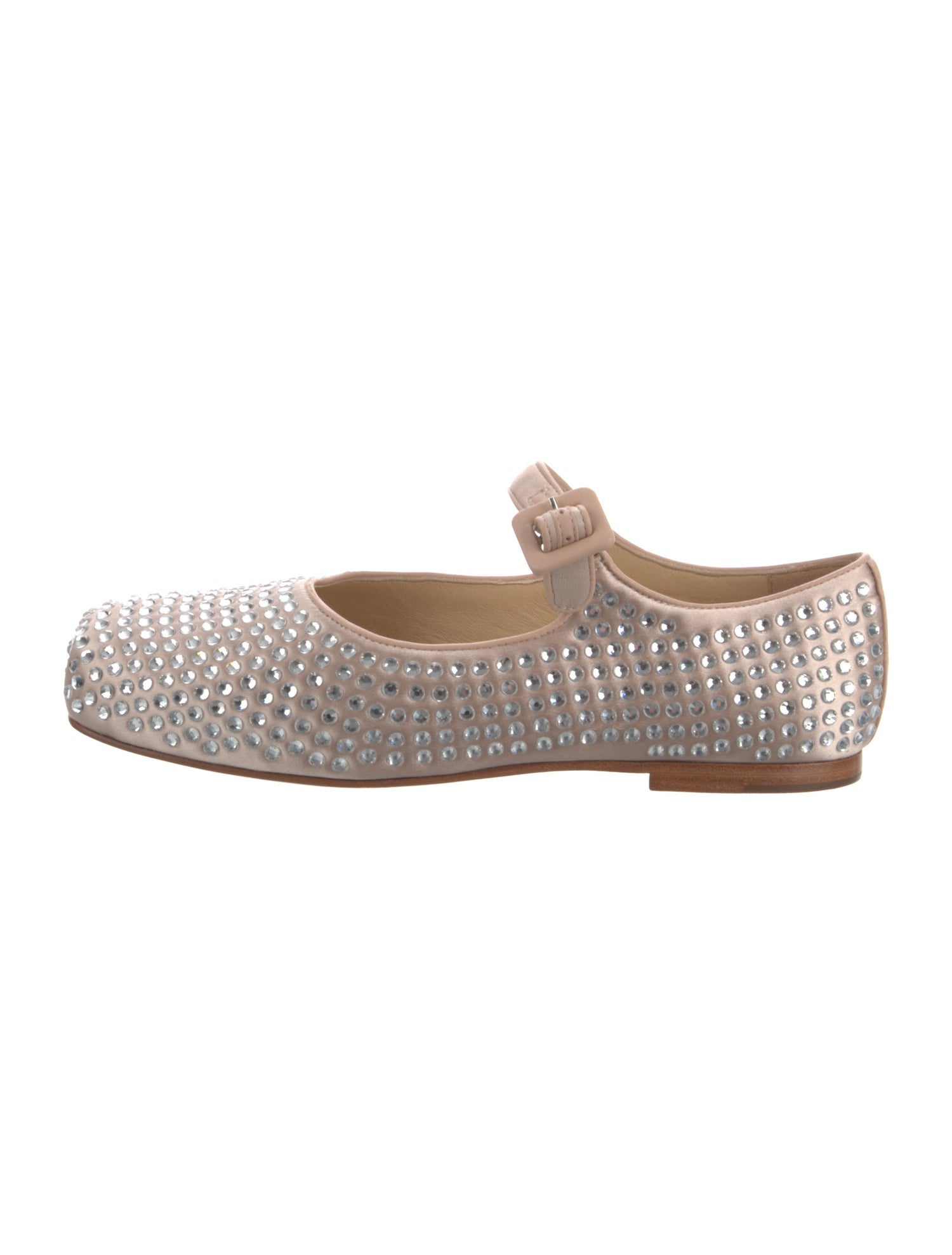 Sandy Liang Crystal Mary Jane Flats
