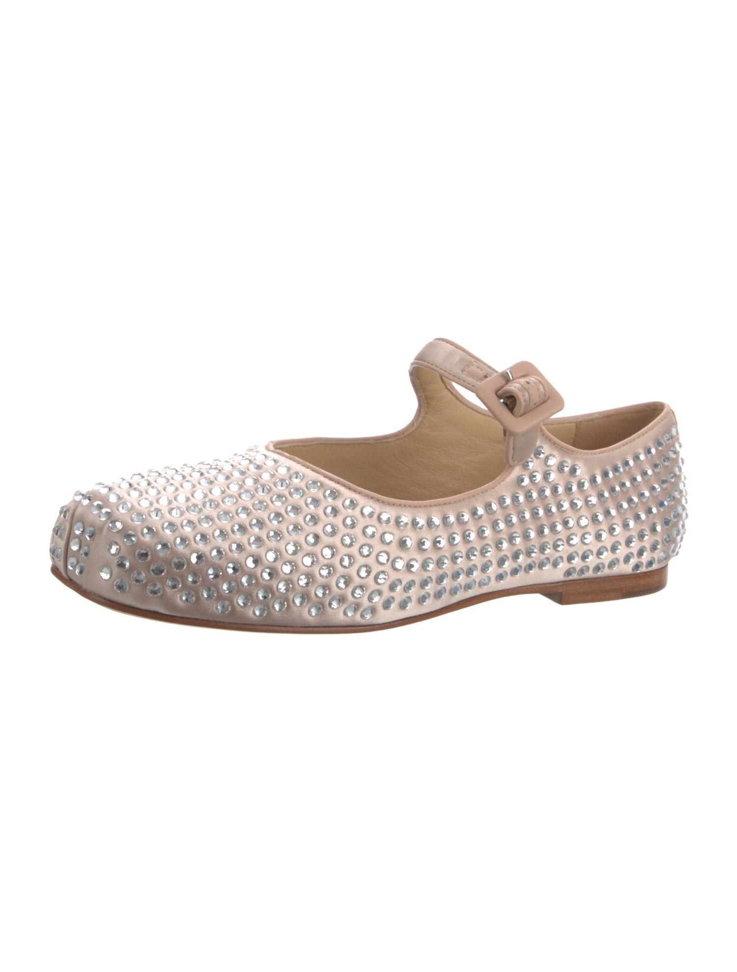 Sandy Liang Crystal Mary Jane Flats