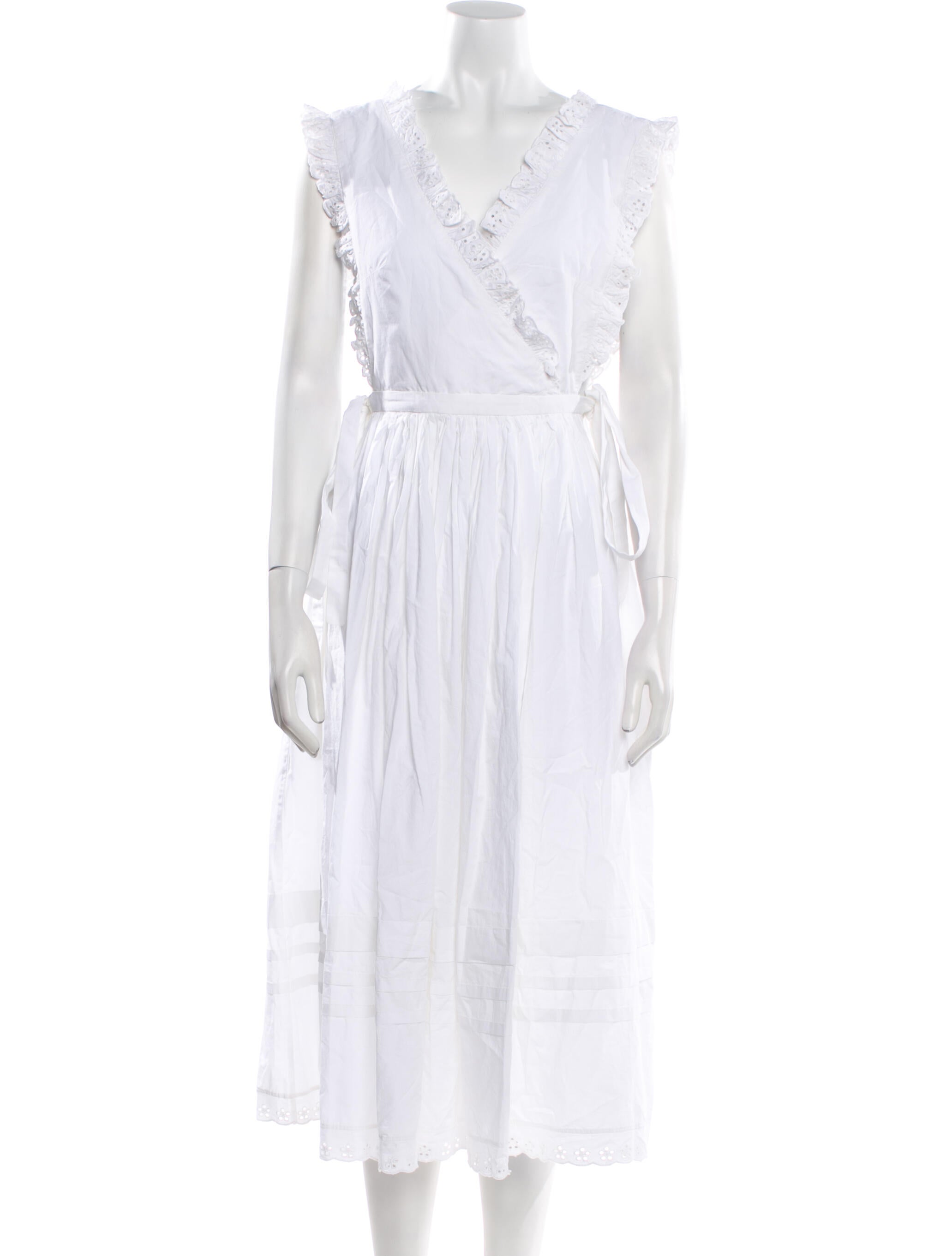 Sandy Liang V-Neck Midi Length Dress w/ Tags