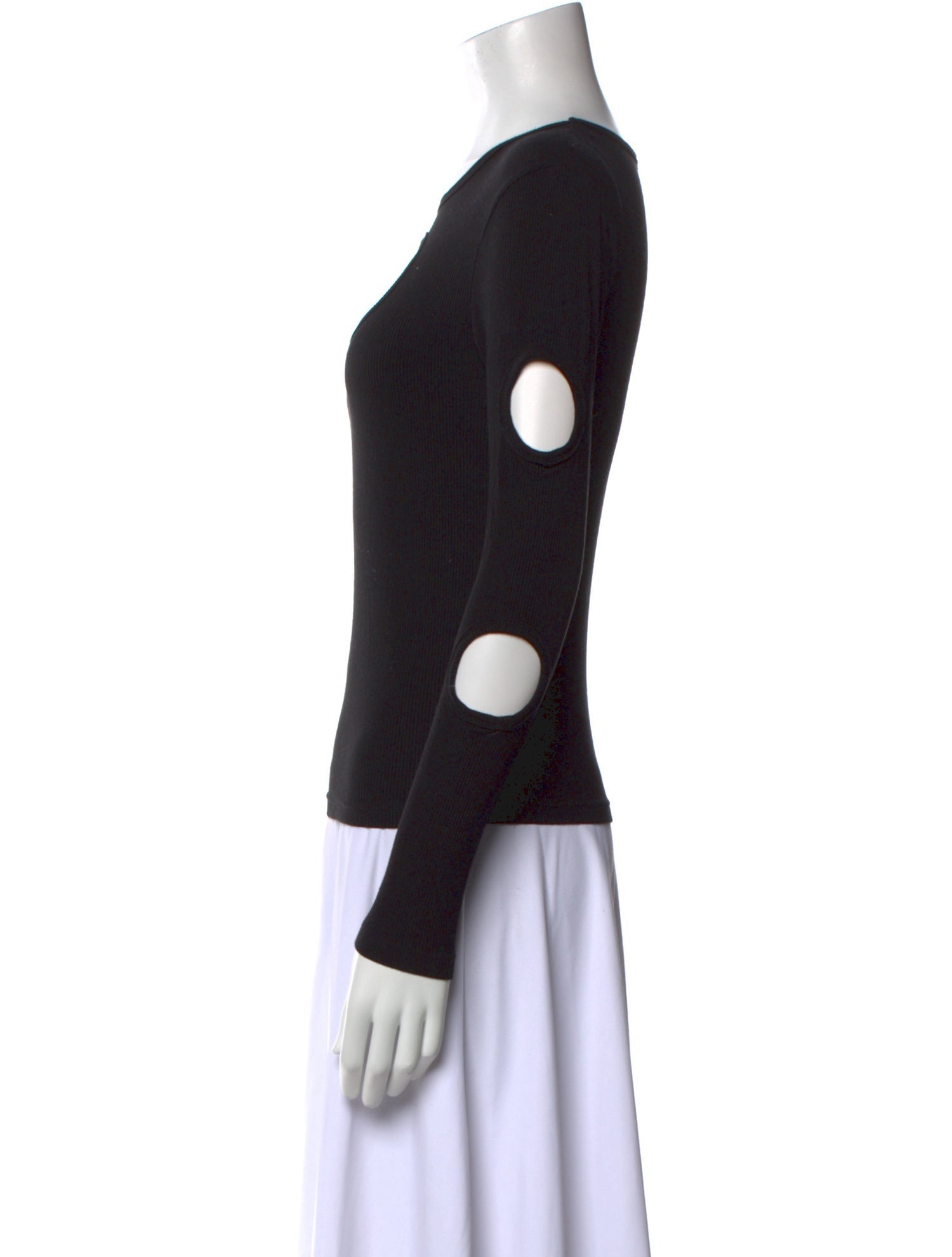 Sandy Liang Crew Neck Long Sleeve Sweatshirt