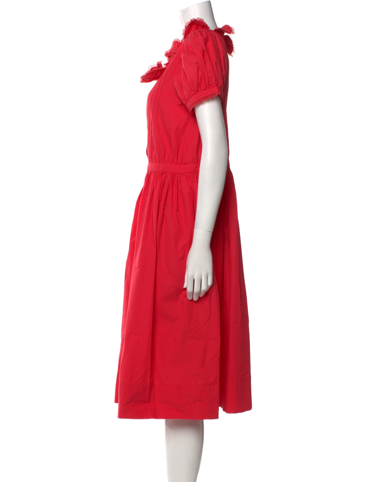 Sandy Liang Square Neckline Midi Length Dress