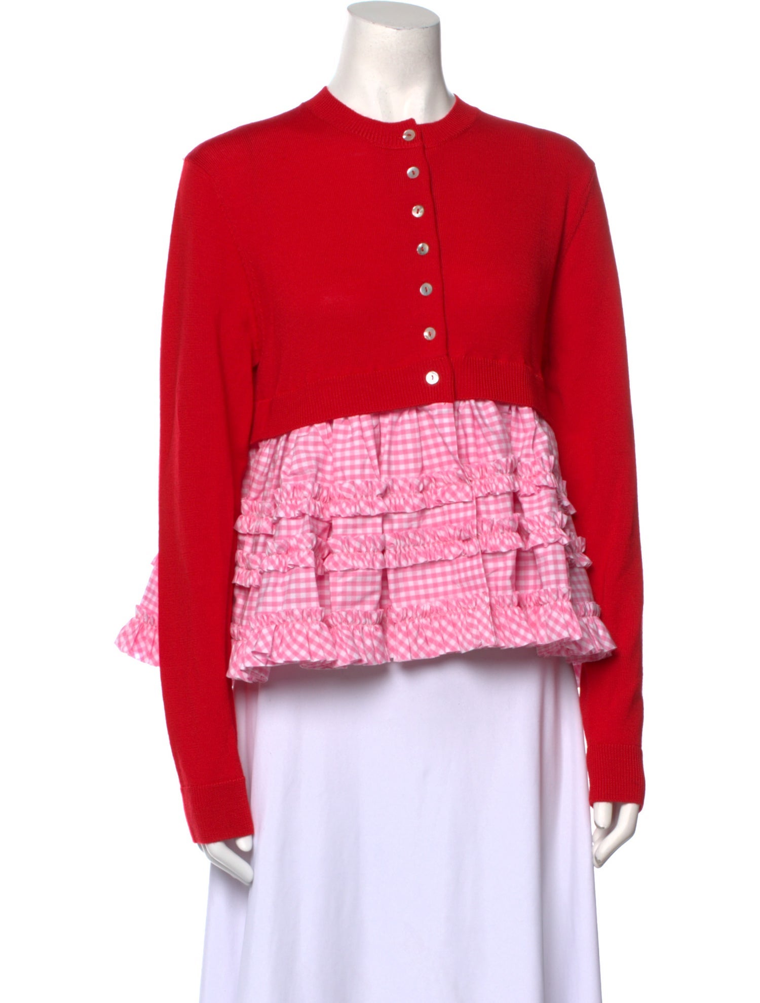 Sandy Liang Merino Wool Mock Neck Top