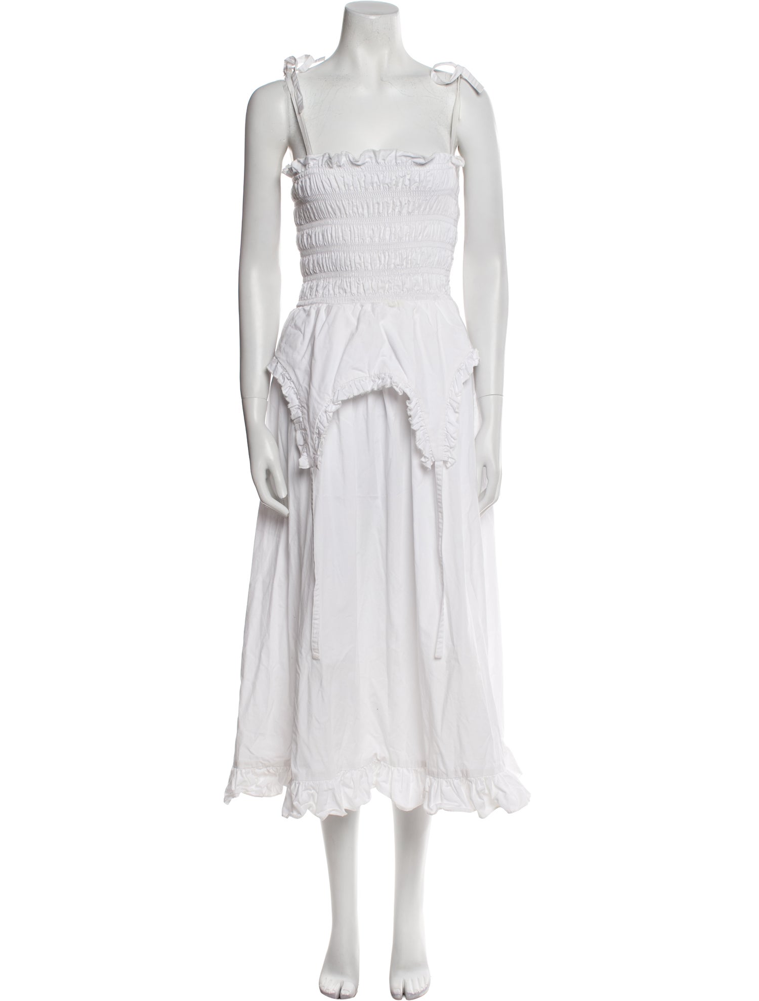 Sandy Liang Square Neckline Long Dress