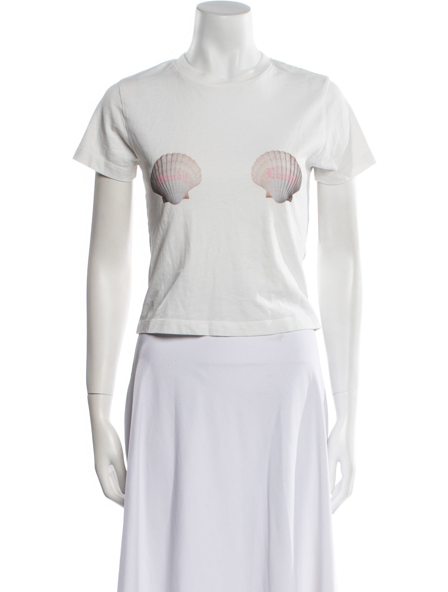 Sandy Liang Graphic Print Crew Neck T-Shirt