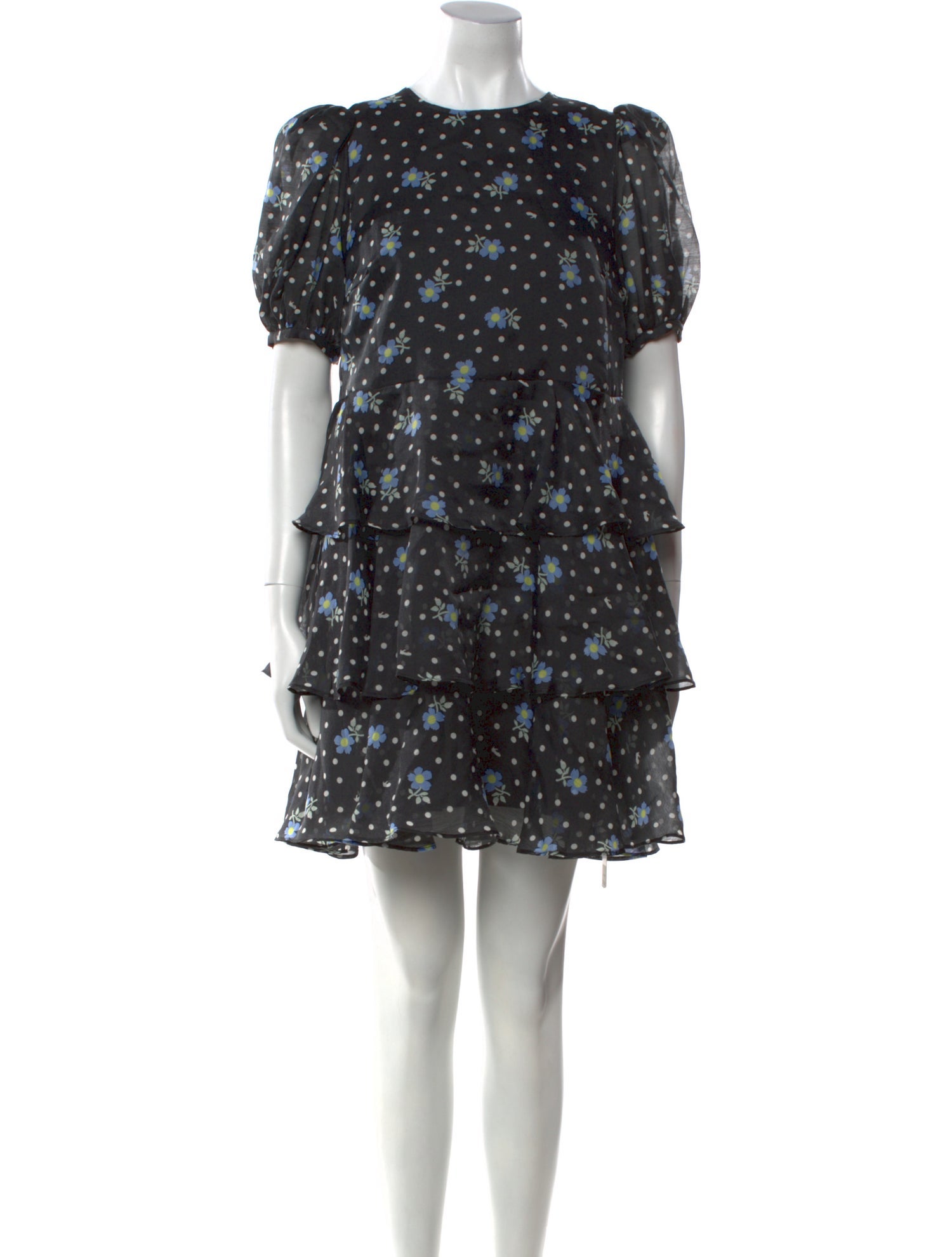 Sandy Liang Polka Dot Print Mini Dress