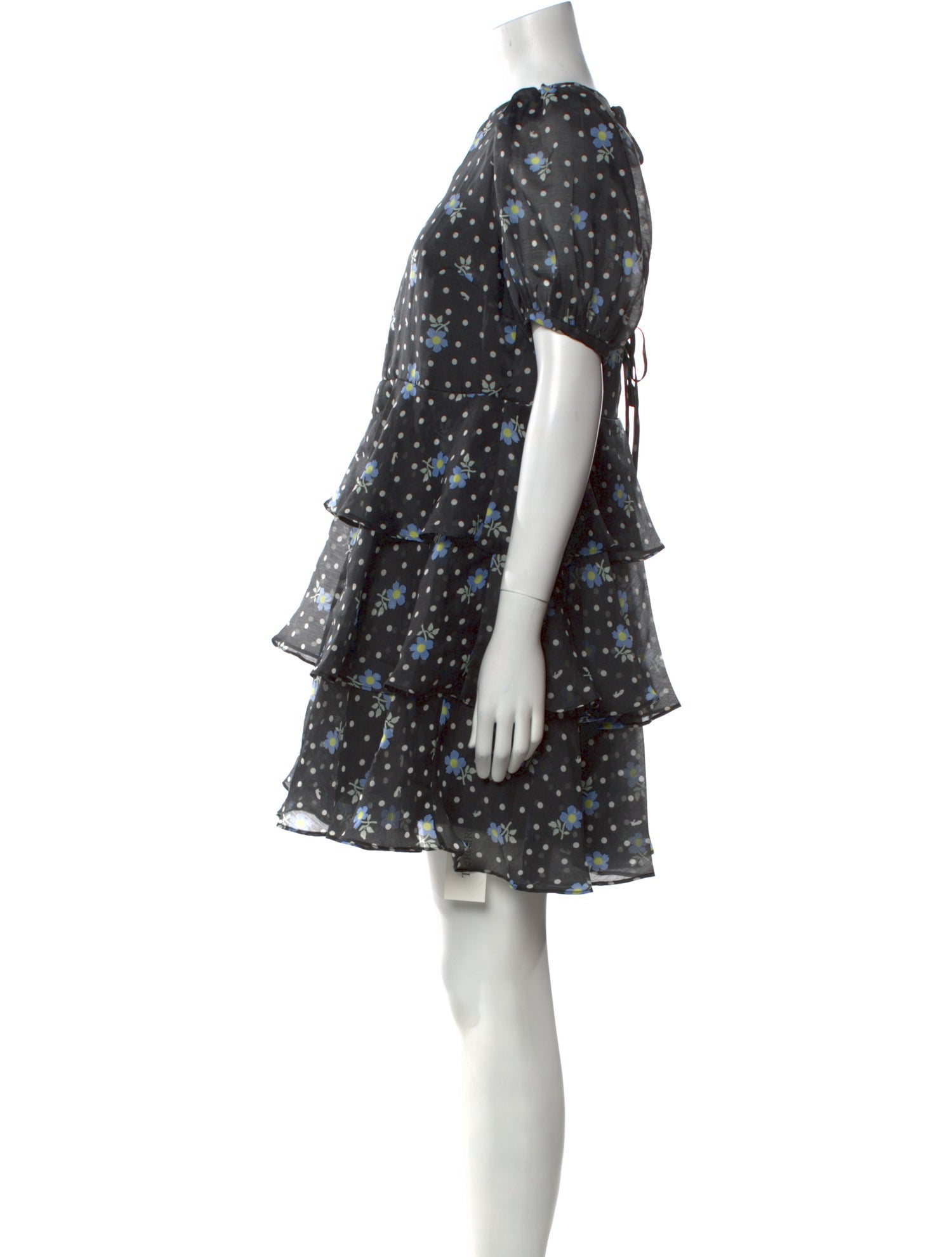 Sandy Liang Polka Dot Print Mini Dress