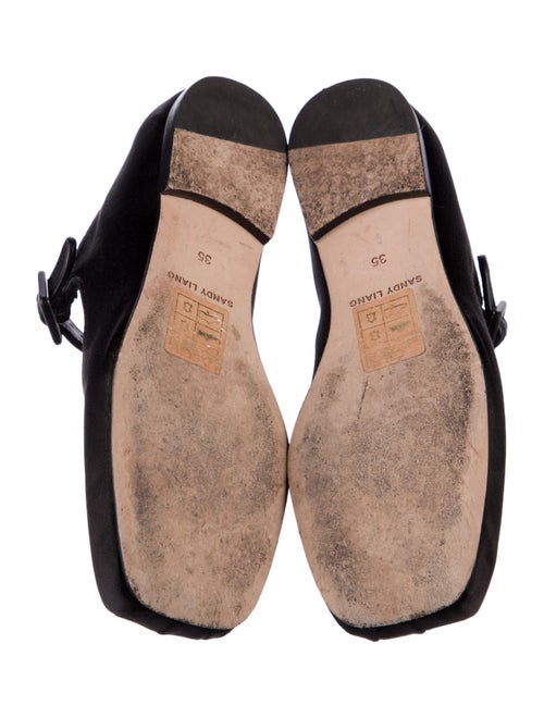 Sandy Liang Satin Mary Jane Flats