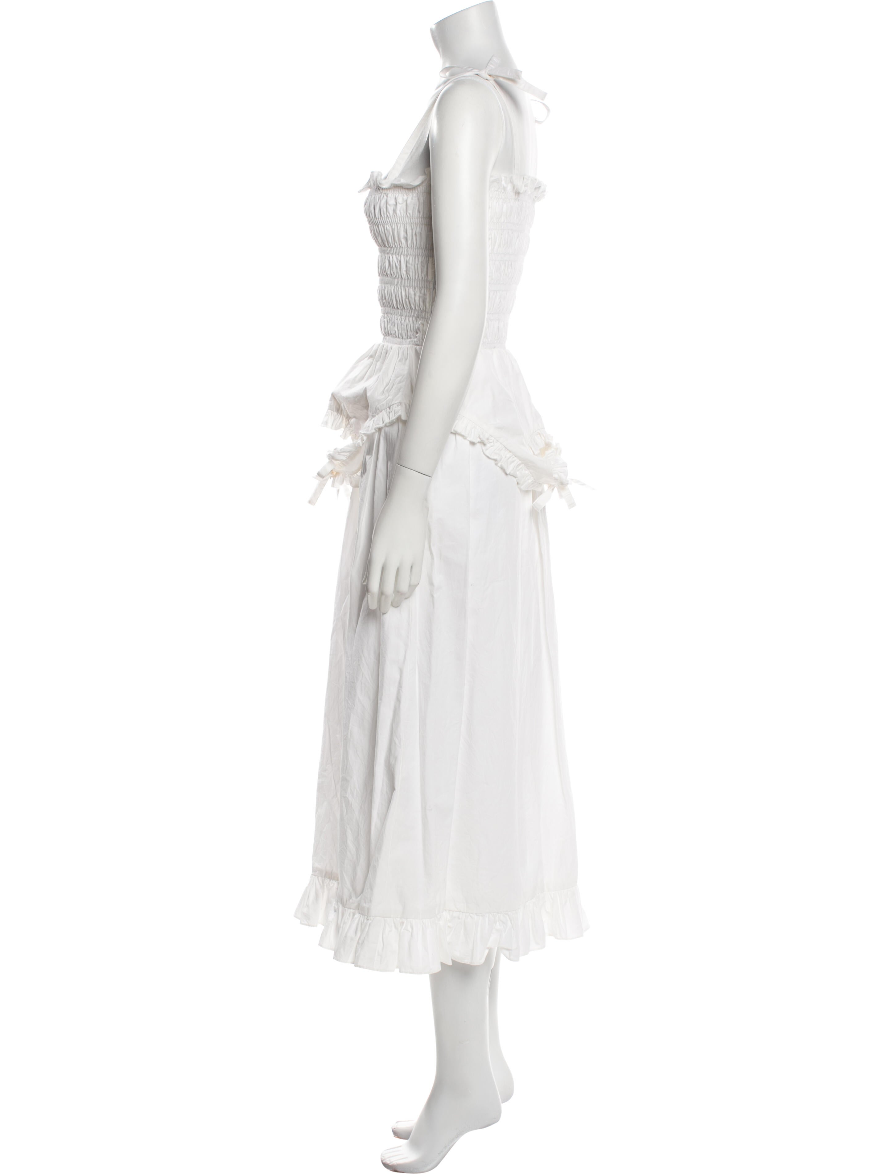 Sandy Liang Square Neckline Midi Length Dress