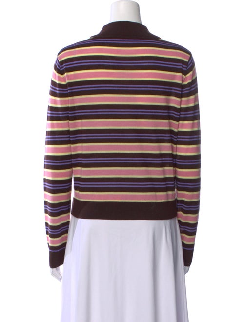 Sandy Liang Merino Wool Striped Polo