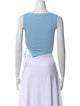 Sandy Liang Square Neckline Sleeveless Crop Top