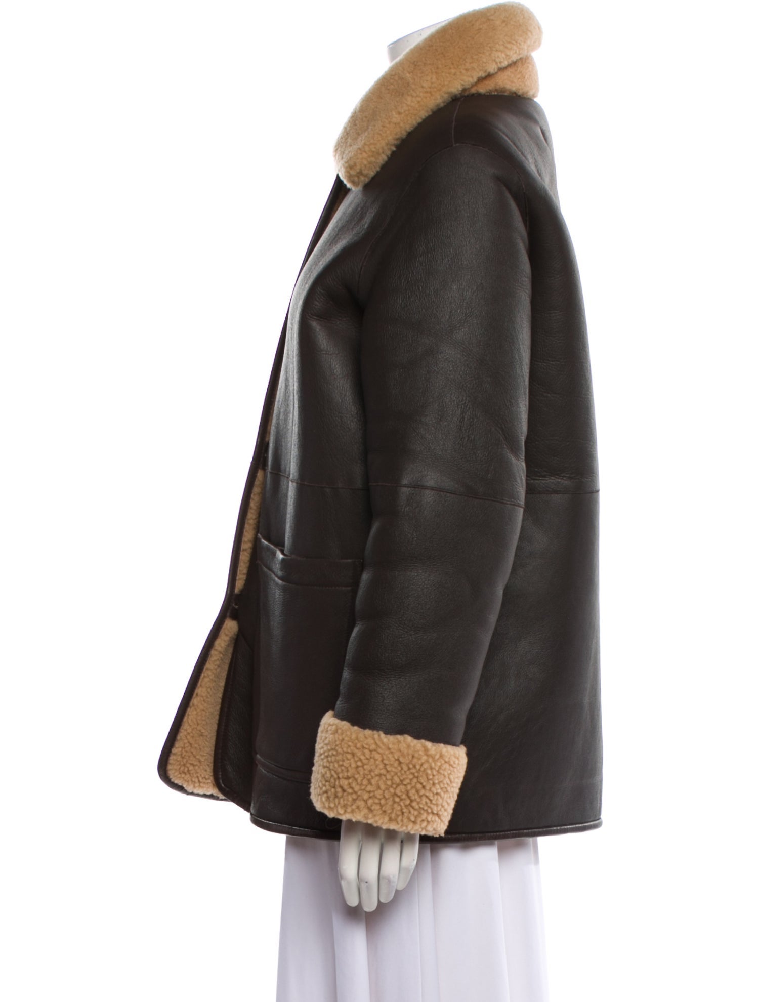 Sandy Liang Shearling Faux Fur Coat