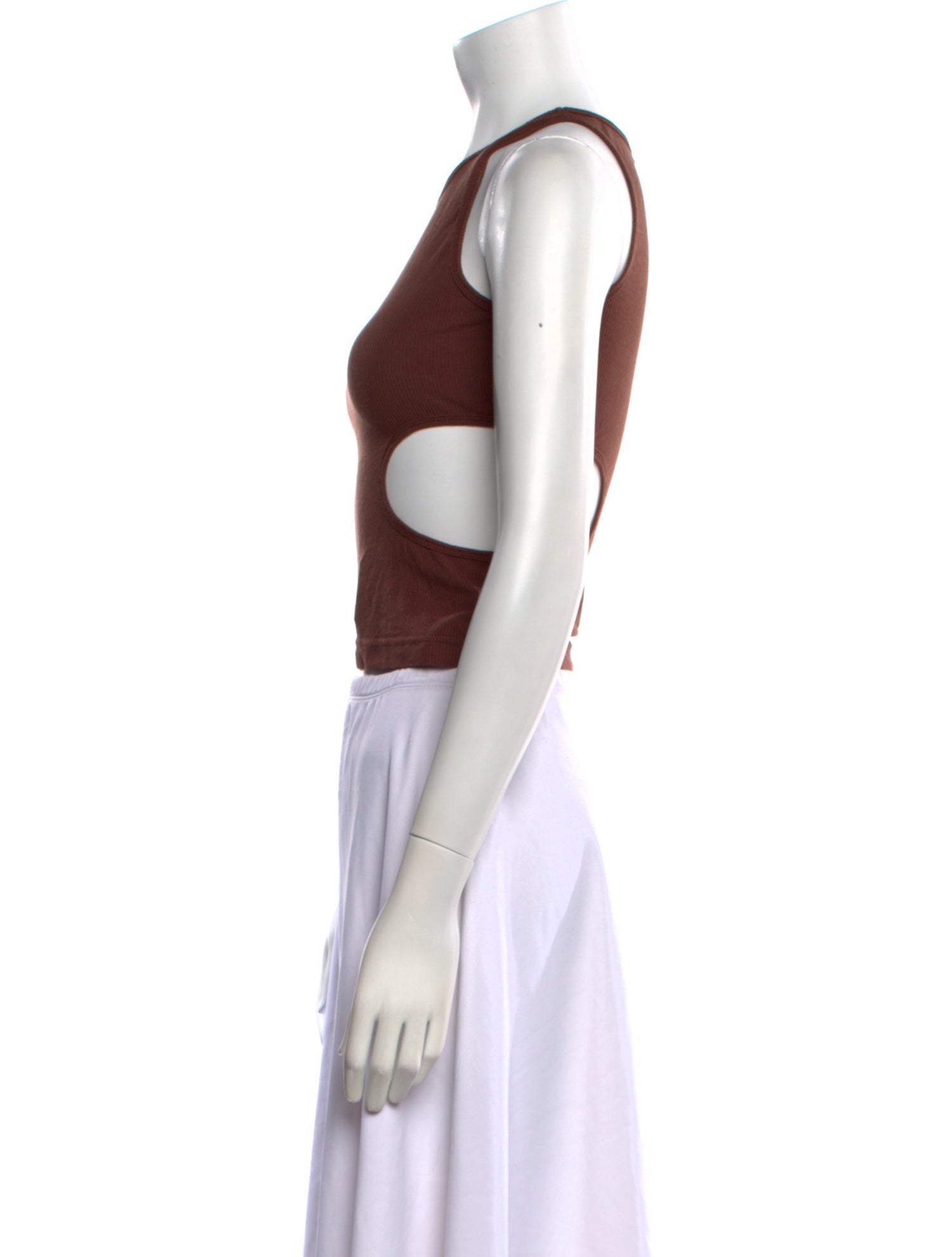 Sandy Liang Scoop Neck Sleeveless Crop Top
