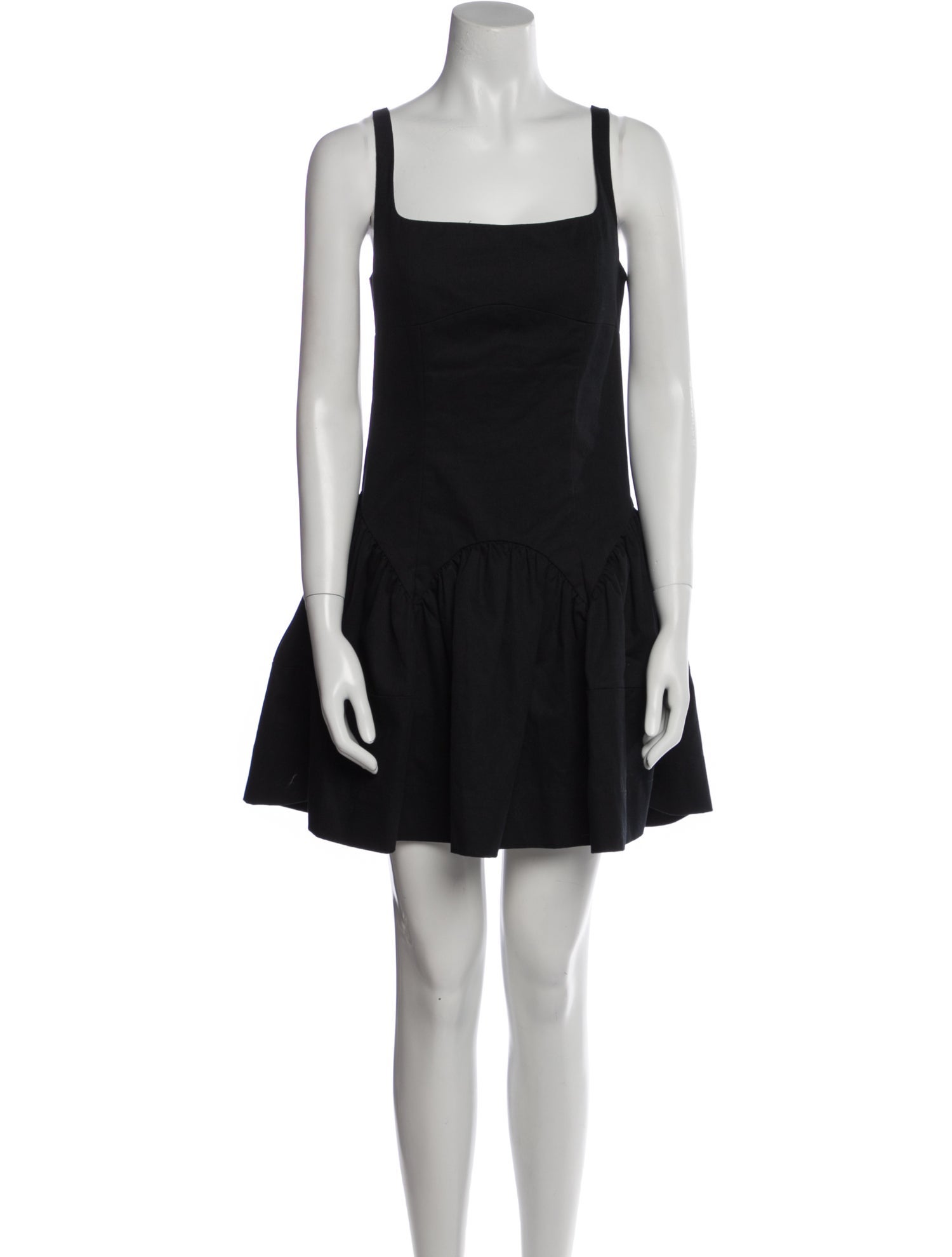 Sandy Liang Square Neckline Mini Dress