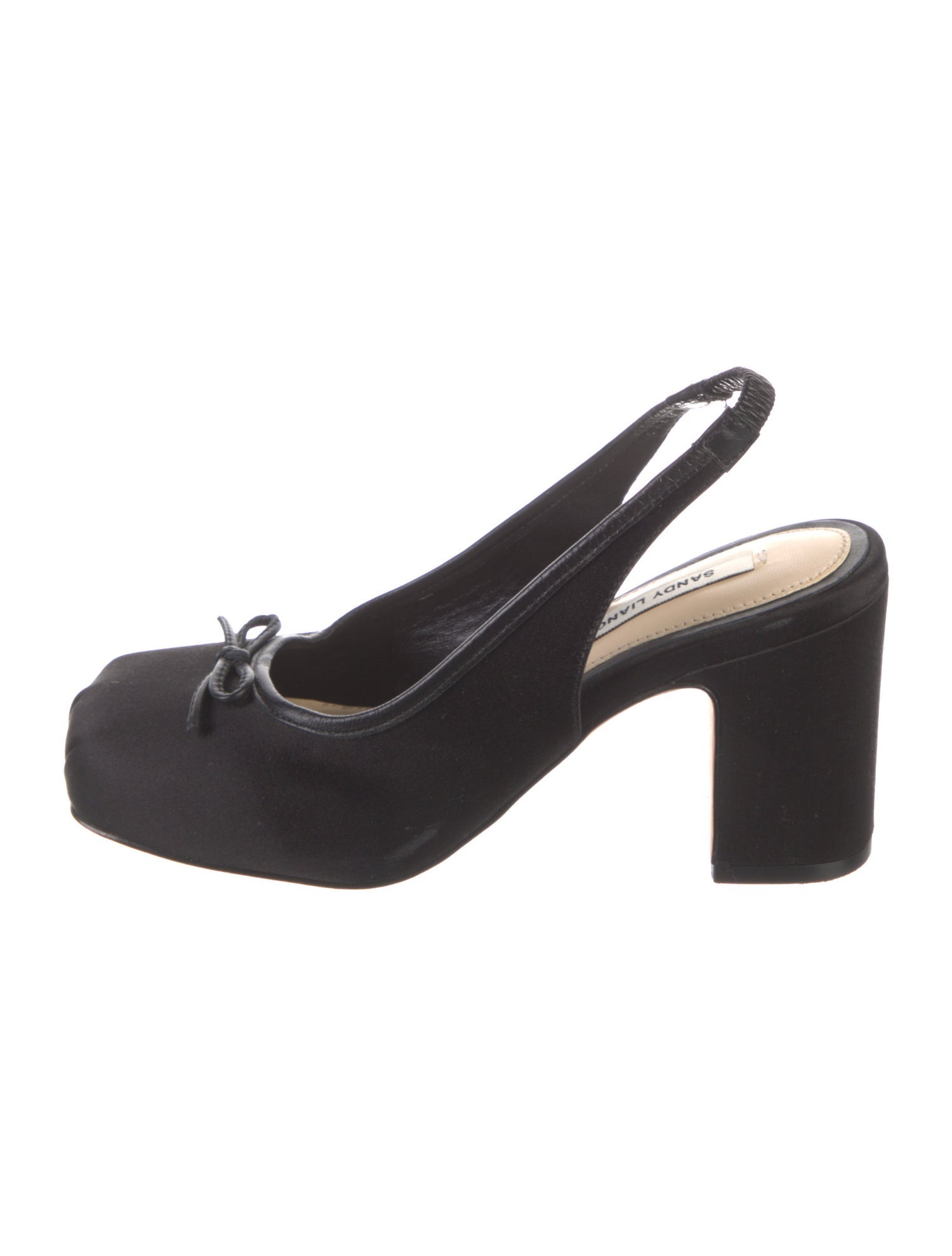 Sandy Liang Satin Slingback Pumps