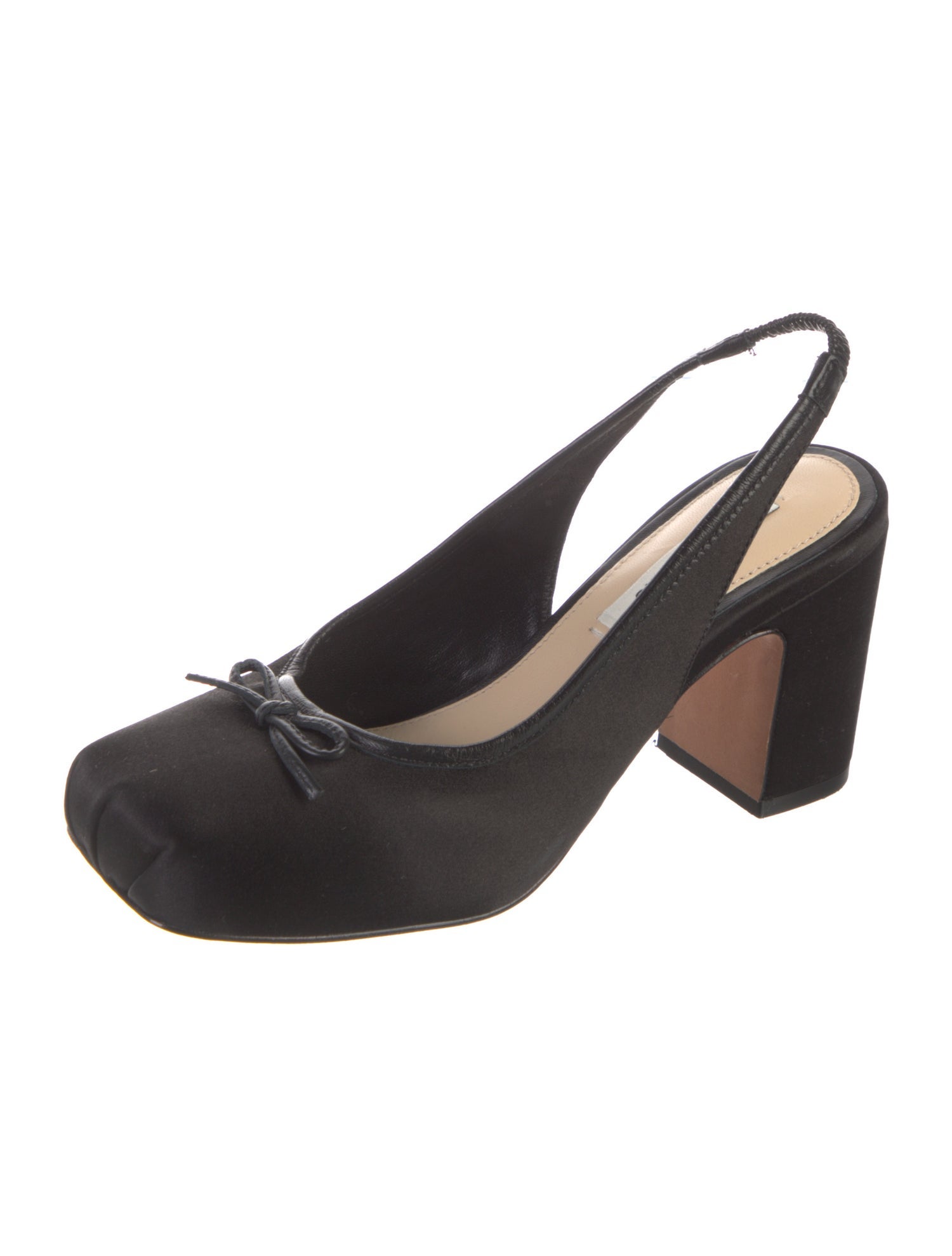 Sandy Liang Satin Slingback Pumps